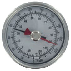Dwyer Maximum/Minimum Bimetal Thermometer, Series BTM3